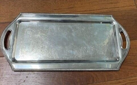 Faux Silver Serving Platters